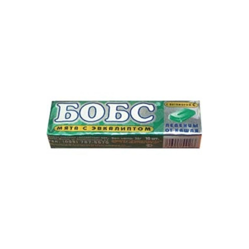 Buy Bobs lollipops 35g mint with eucalyptus
