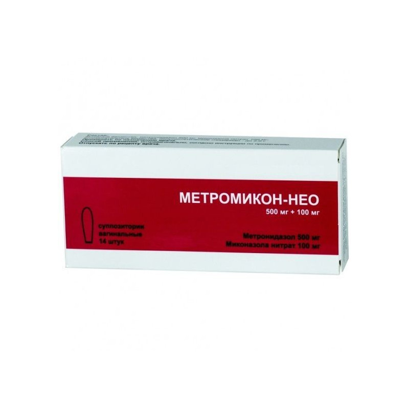Buy Metromicon-neo candles vaginal 500mg + 100mg №14