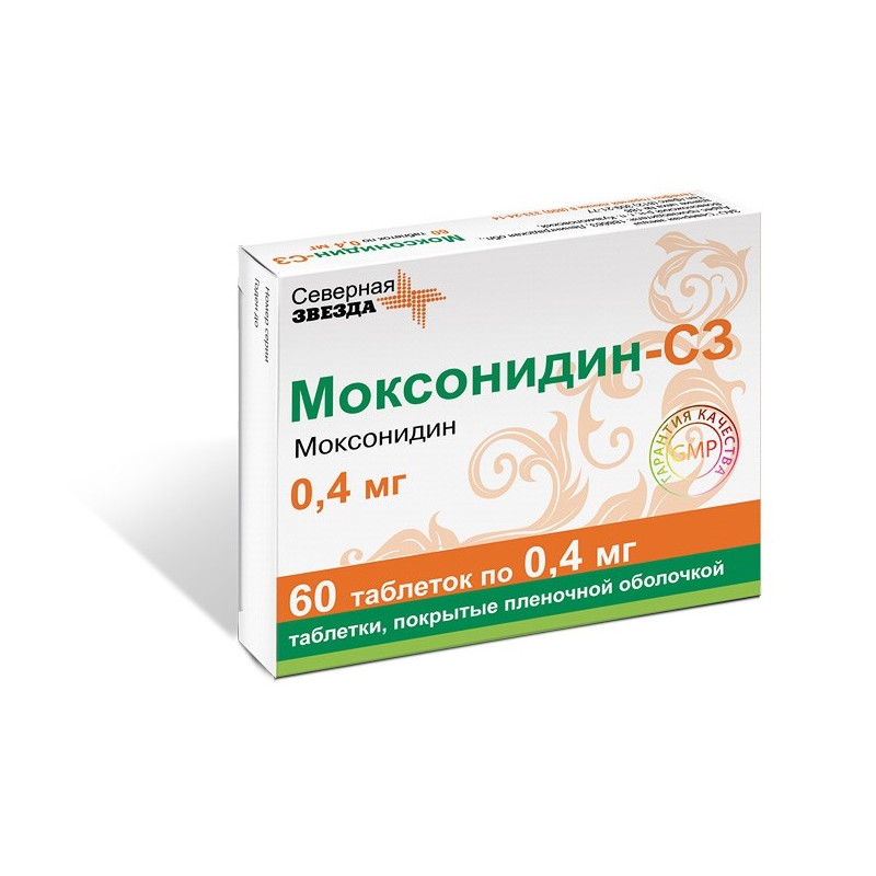 Buy Moxonidine 400mcg tablets number 60