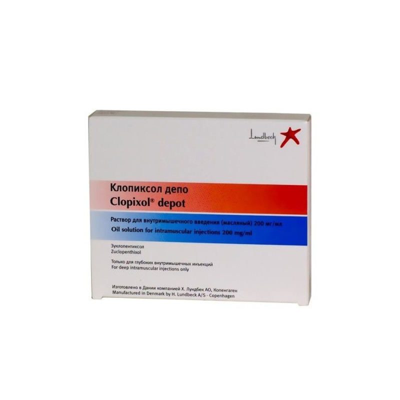 Buy Klopiksol depot oil solution for injection ampoules 200mg 1ml №1