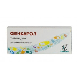Buy Fenkarol 25mg tablets number 20