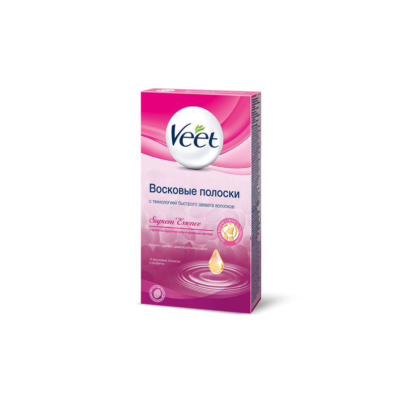 Buy Veet (viit) wax strips for depilation bikini scent of rose n14