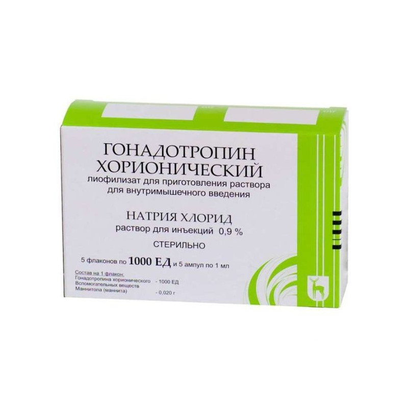 Buy Chorionic gonadotropin 1000 units vial No. 5 + solvent