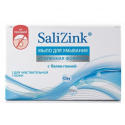 Buy Salizink (salitsink) soap for washing for sensitive skin with white clay 100g