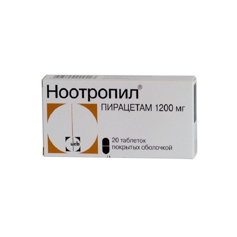 Buy Nootropil coated tablets 1200mg №20