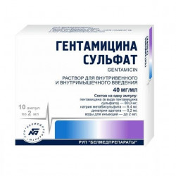 Buy Gentamicin ampoules 4% 2ml №10