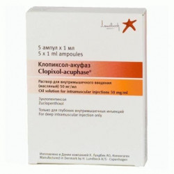 Buy Klopiksol-Akufaz ampoules oil solution in oil / m 0.05 / ml 1 ml No. 5