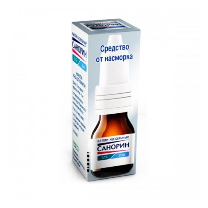 Buy Sanorin drops nasal dropper bottle 0.1% 10ml