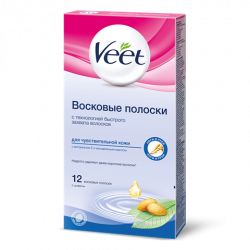 Buy Veet (viit) wax strips for depilation for sensitive skin