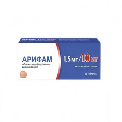 Buy Arifam coated tablets 10 + 1.5mg №30
