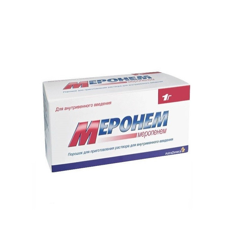 Buy Meronem powder for injection 1000mg bottle number 10