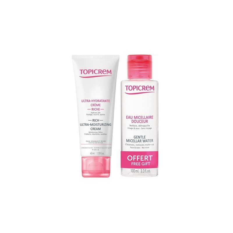 Buy Topicrem (topikrem) set cream saturated ultra-40ml + mycelial water 100ml