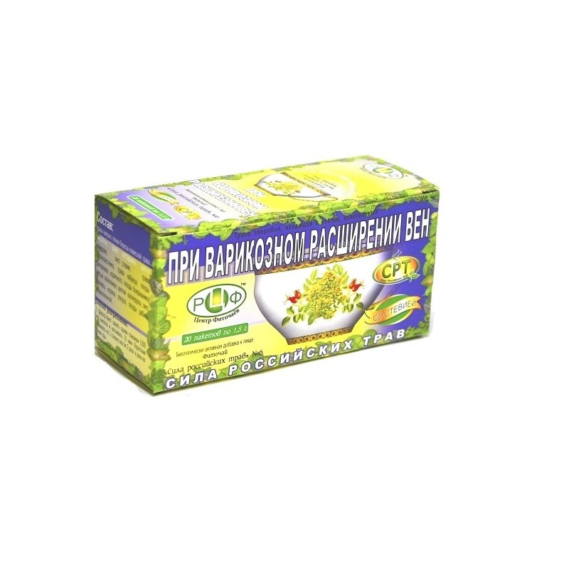 Buy Herbal tea is the power of Russia. Herbs No. 6 with varicose veins filter pack 1.5 g No. 20