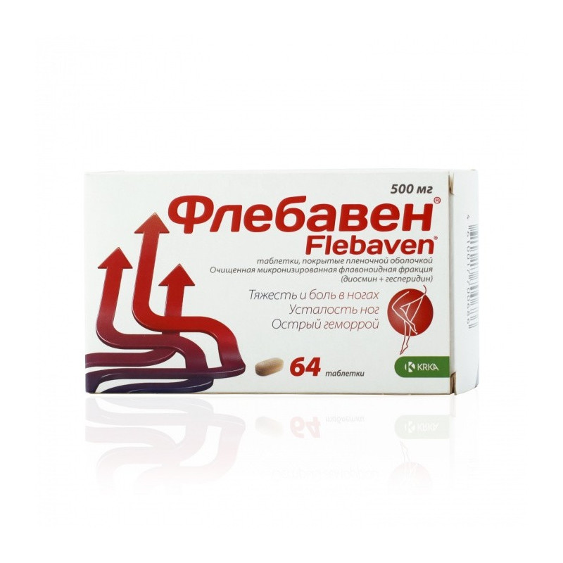 Buy Flebaven Coated Tablets 500mg №64