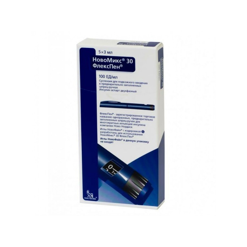 Buy Novomix 30 Flekspen syringe pen 100m / ml 3ml n5
