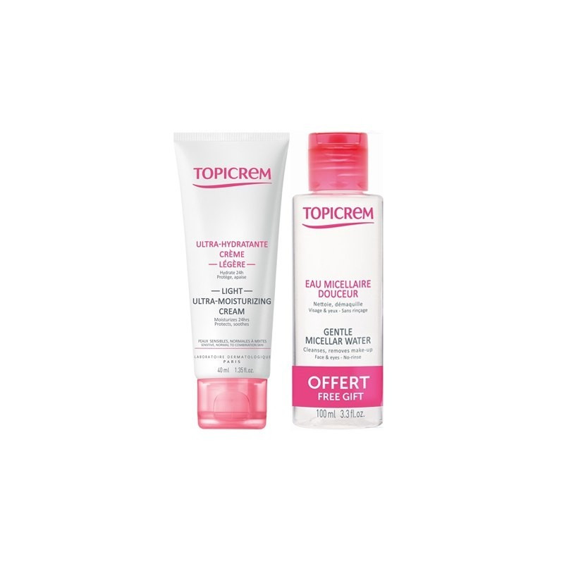 Buy Topicrem (topikrem) cream set light ultravl 40ml + mycelial water 100ml