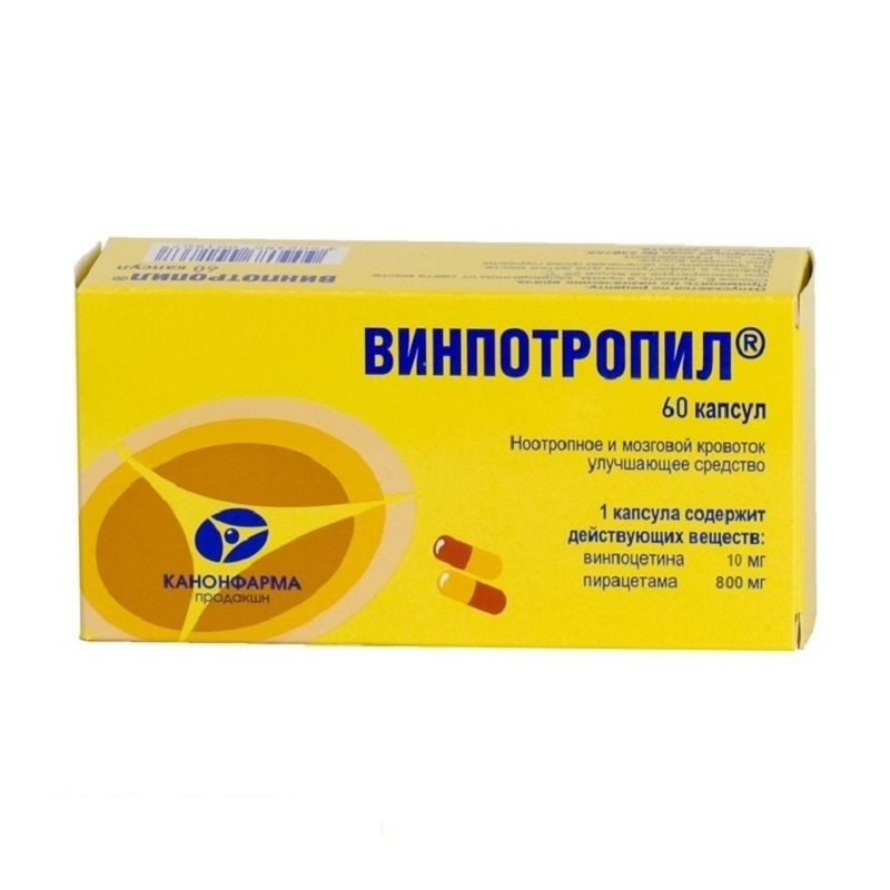 Buy Vinpotropil tablets r 10mg + 800mg №60