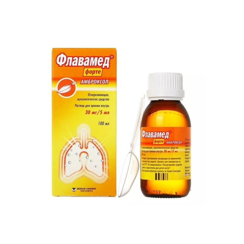 Buy Flavamed forte solution for oral administration 0.03 / 5ml 100ml