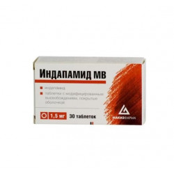Buy Indapamid mv coated tablets 1,5mg №30