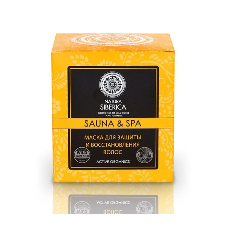 Buy Natura siberica (Siberian nature) sauna and spa mask for hair protection and restoration. 370ml