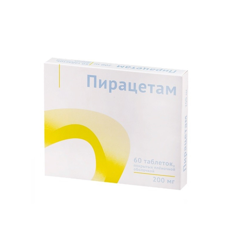 Buy Piracetam coated tablets 200mg №60