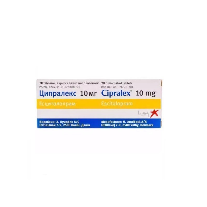 Buy Tsipraleks tablets 10 mg No. 28