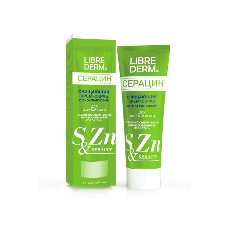 Buy Librederm (libriderm) seratsin scrub cleansing cream with eco-granules 75ml