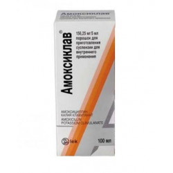 Buy Amoxiclav powder for suspension 156.25 mg / 5ml bottle 100ml