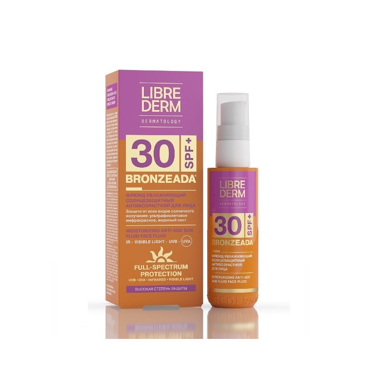 Buy Librederm (libriederm) Bronziada Fluid for the face sunscreen anti-age spf30 bottle 50ml