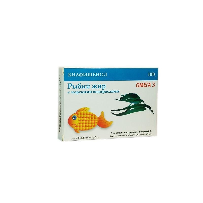 Buy Fish oil capsules of 0.35 seaweed №100