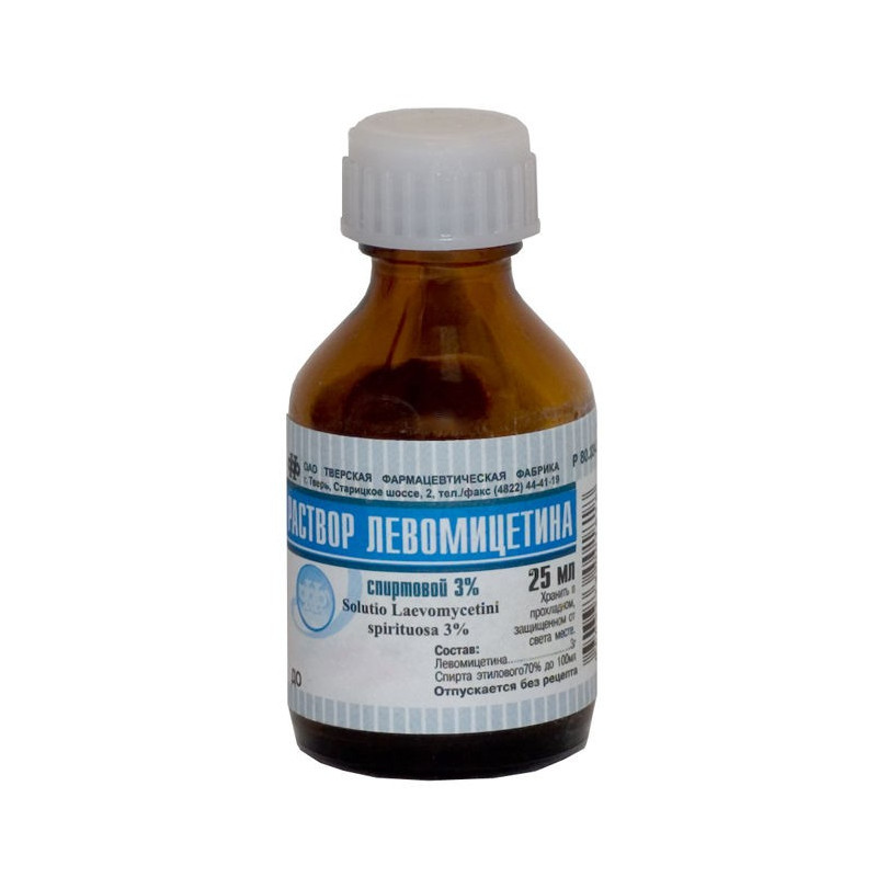 Buy Levomitsetina alcohol solution 3% 25ml