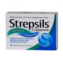 Buy Strepsils lozenges No. 36 menthol - eucalyptus