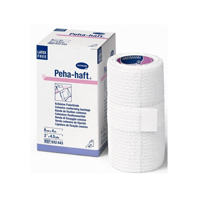 Buy Elastic cohesive bandage 4mh8sm (peha-haft) white without latex