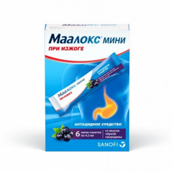 Buy Maalox mini suspension in sachet 4.3 ml № 6 black currant