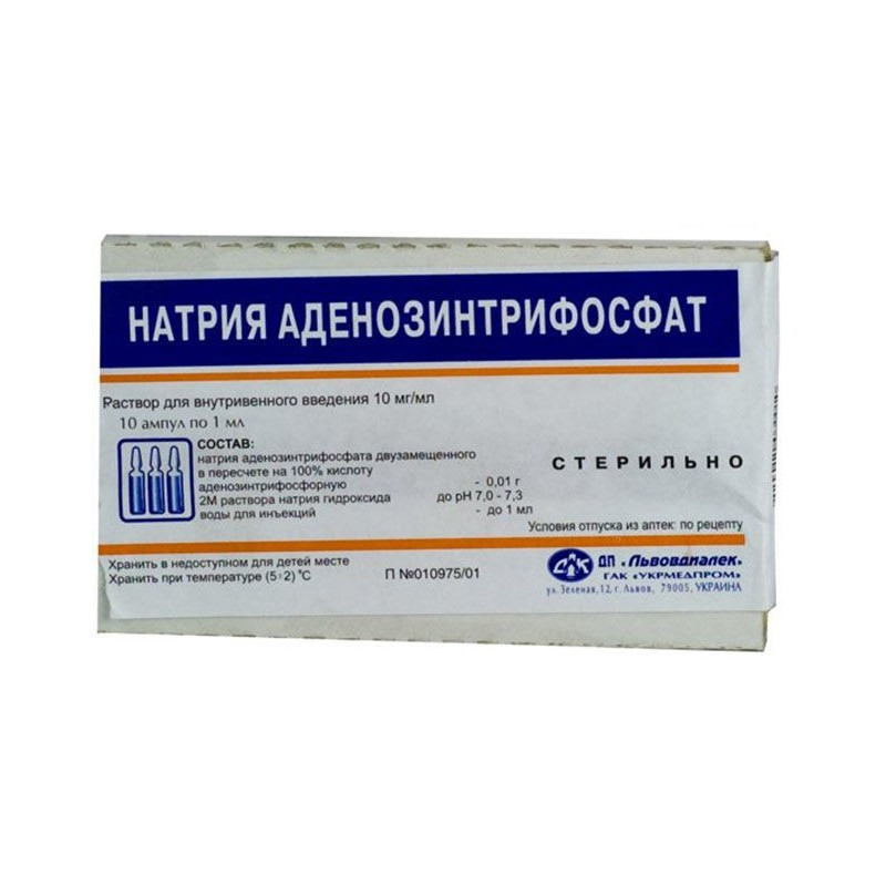 Buy Atf ampoules 1 ml 1% No. 10 (sodium adenosine triphosphate)