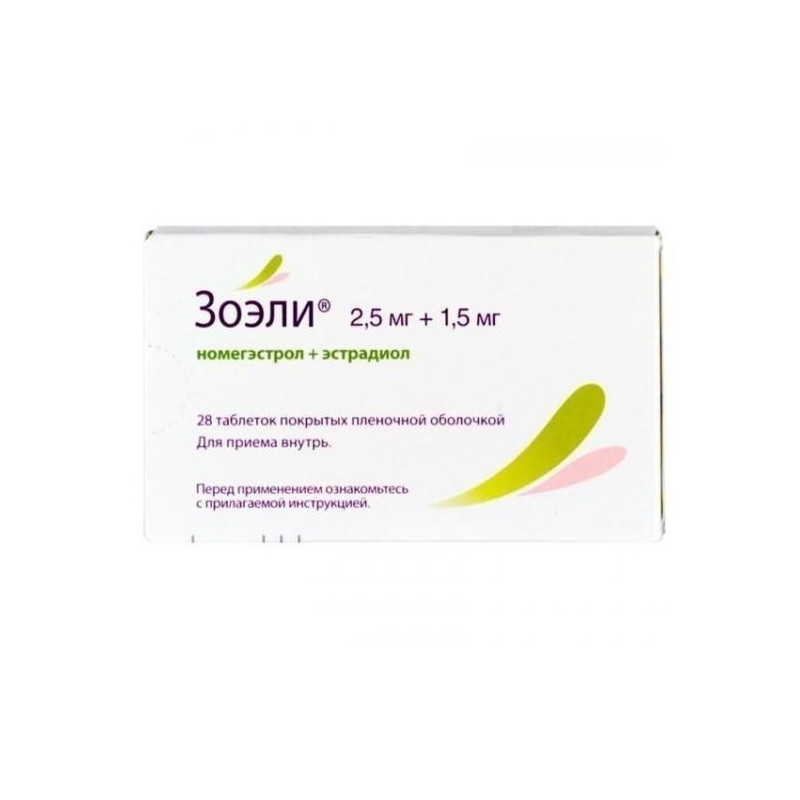 Buy Zoeli tablets 2.5 mg + 1.5 mg No. 28