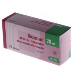 Buy Vasilip coated tablets 20mg №28